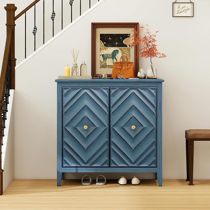 Blue Accent Cabinet