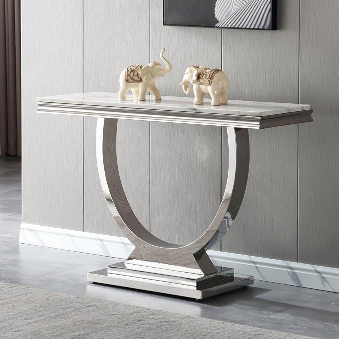 White & Silver - Console Table