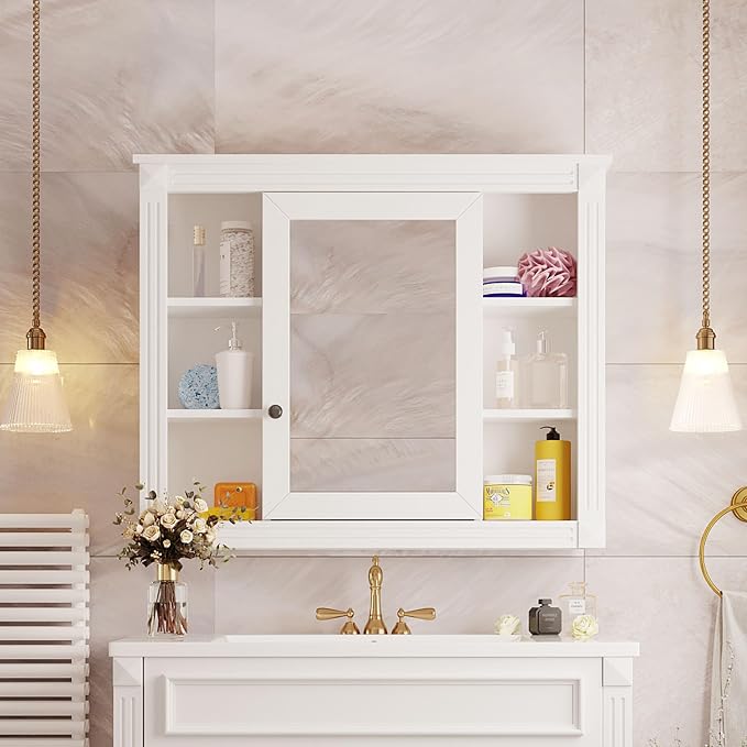 White Mirror Cabinet