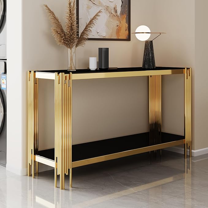 Console Table-black & Gold