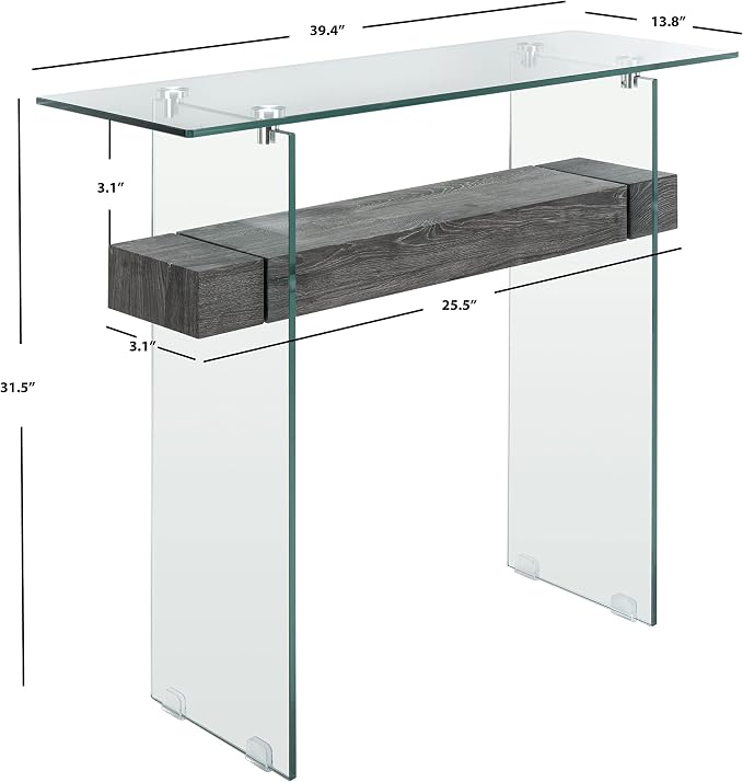 Glass / Black Oak