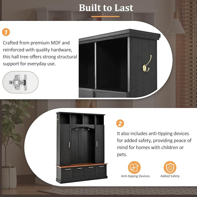 Black/Adjustable Shelves