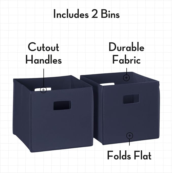 Pure White With Navy Bins