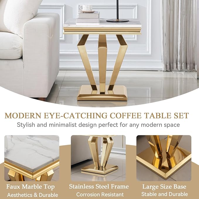 White Gold-end Table