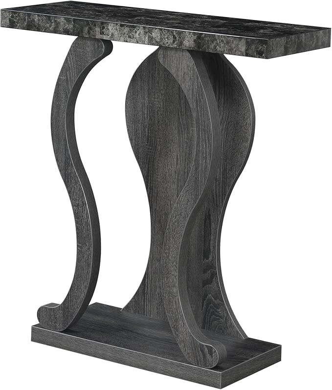 Faux Black Marble/Weathered Gray