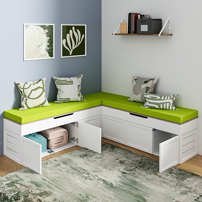 Bench+green Cushion