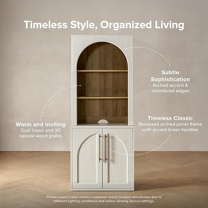 White Oak Arched Hutch