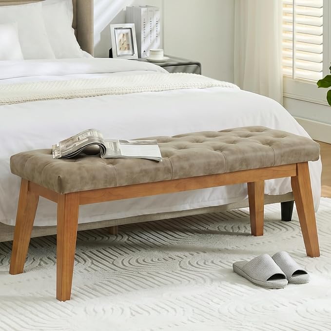 Light Taupe-pu-tufted