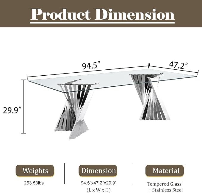 Silver Dining Table