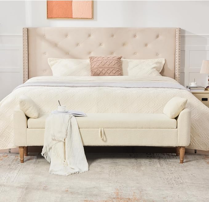 Beige - Wood Legs