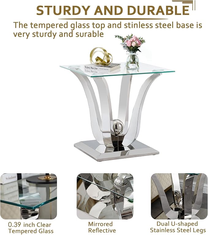 Silver End Table