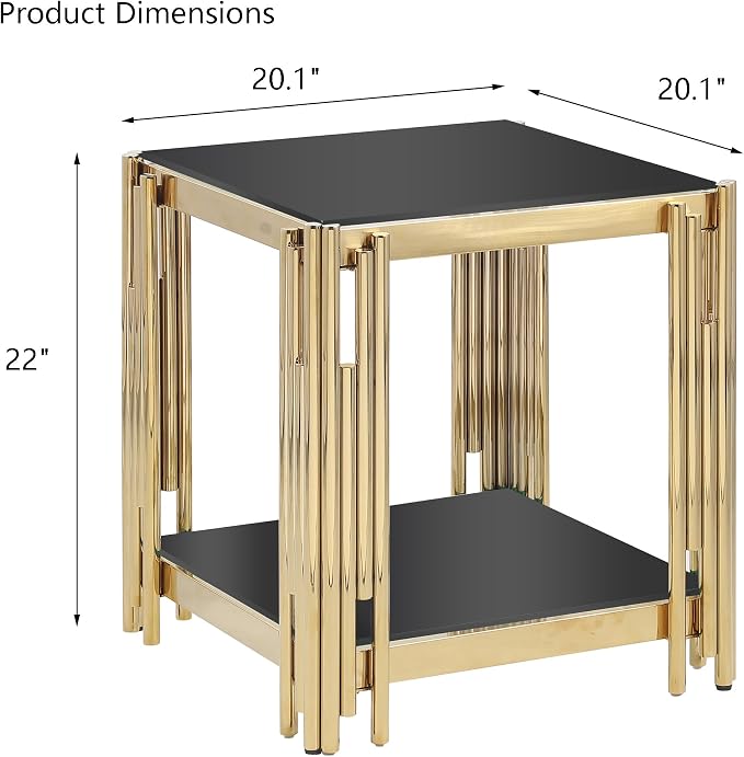 Gold & Black, End Table