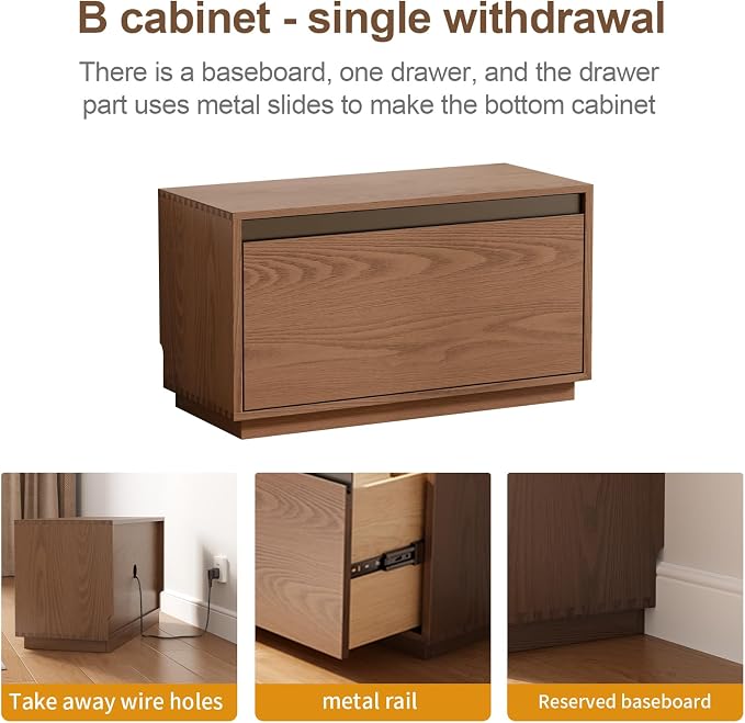 A 1 Drawer Walnut