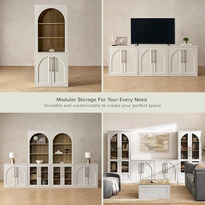 White Oak Arched Hutch