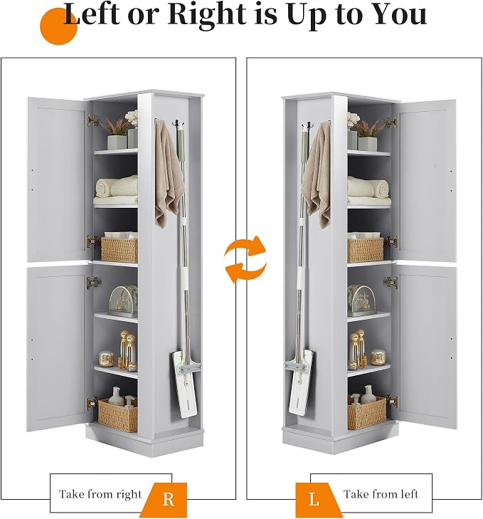 Grey/Adjustable Shelf