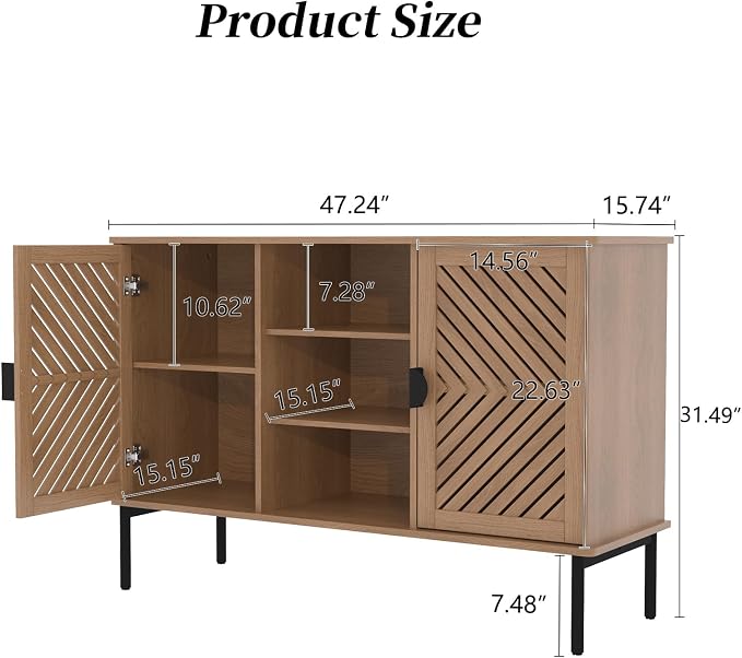 Wood-2 Doors & 3 Shelves