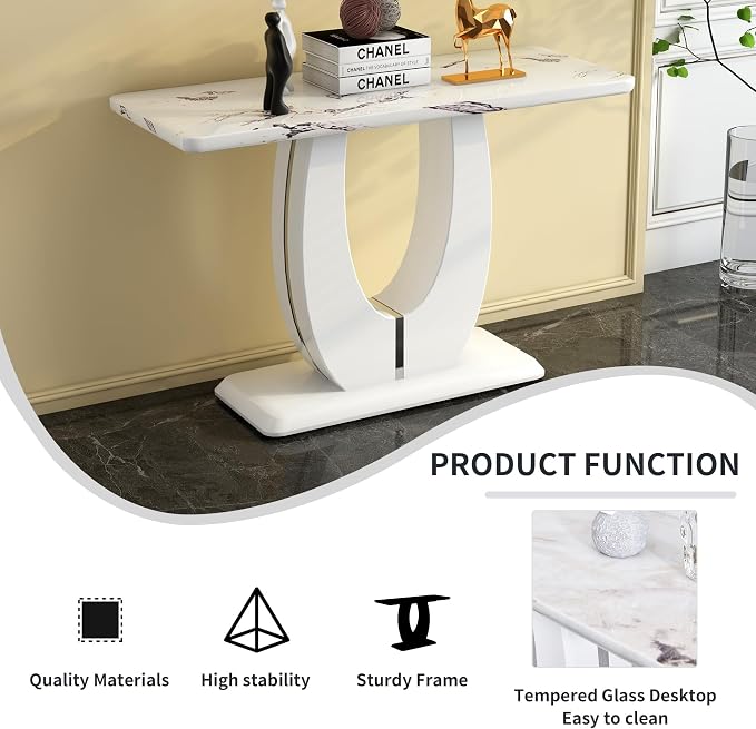White Marble-console Table 1