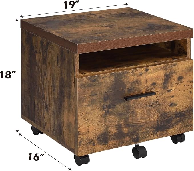 Oak + Metal + Synthetic Wood