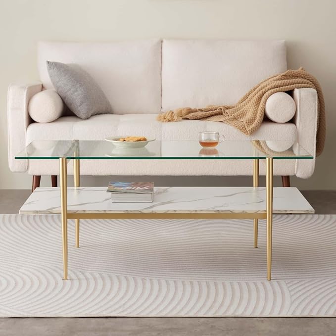 Clear & White Marble