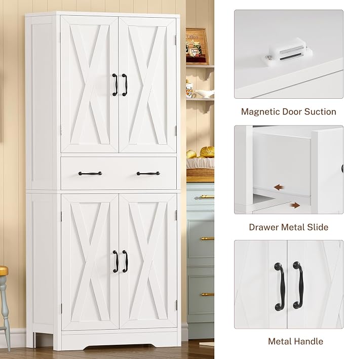 White,1 Drawer