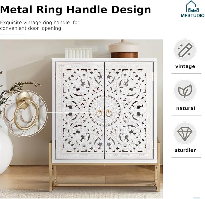White With Metal Legs