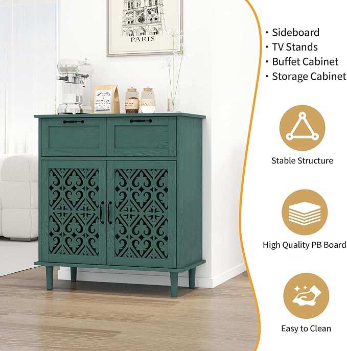 Green_2 Door 2 Drawer