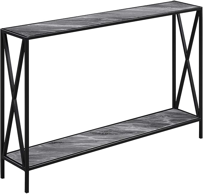 Gray Faux Marble/Black