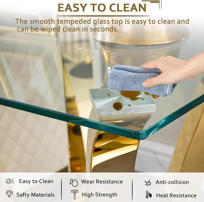 Gold End Table