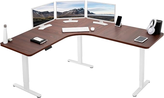 Dark Walnut Top / White Frame
