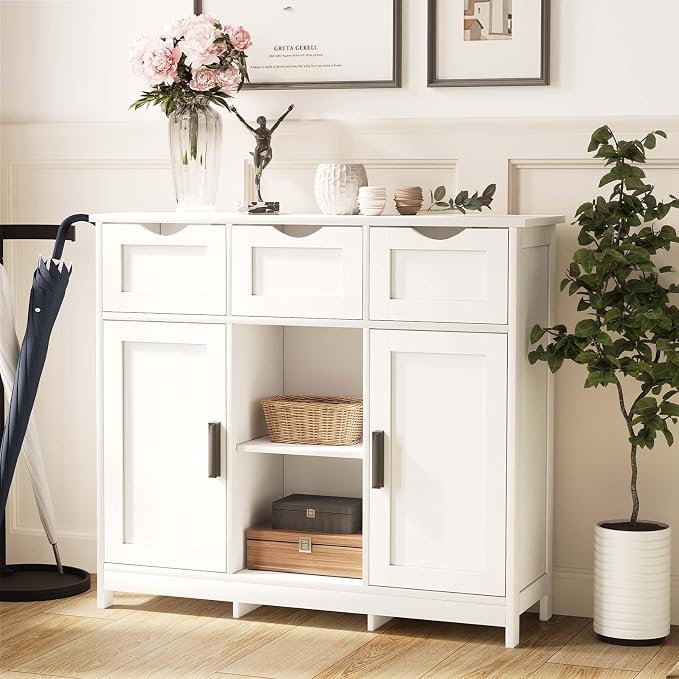 White-3 Drawers+2 Doors