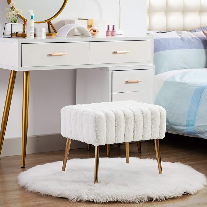 White, Faux Fur