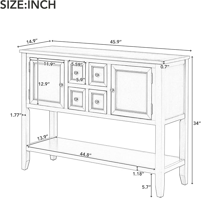 Antique Navy-4 Drawers