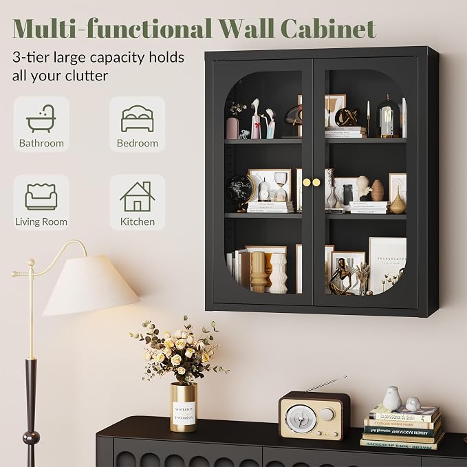 Black-tempered Glass Doors