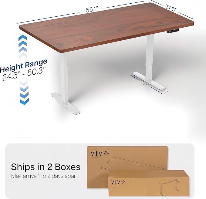 Dark Walnut Top / White Frame