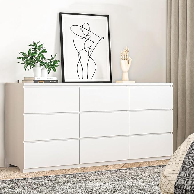 White-9 Drawers