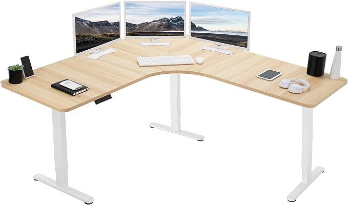 Light Wood Top / White Frame
