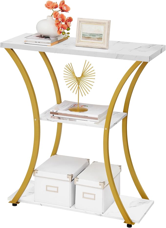 Gold+white Marbled