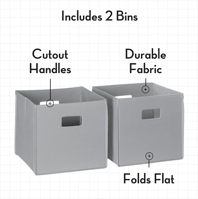White With 2 Gray Bins