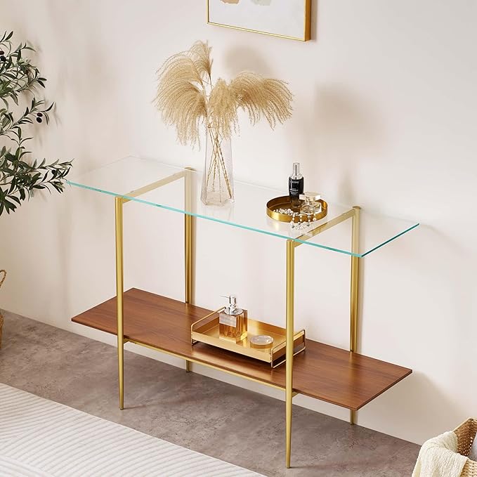 Clear & Walnut
