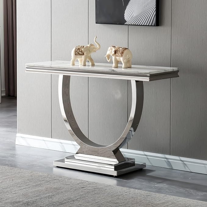 White Silver Console