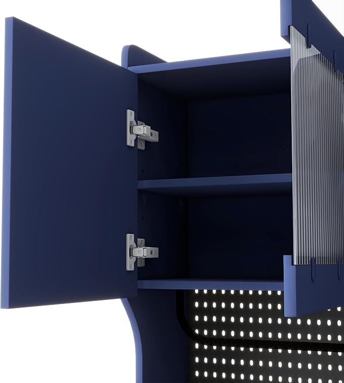 Blue + Glass + Mdf + Farmhouse