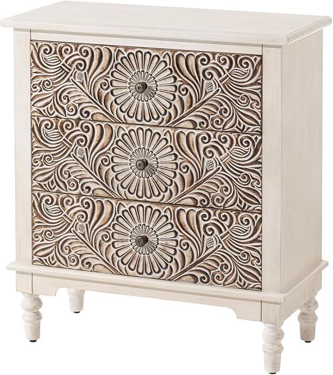 Wood Color-carved-3 Drawers