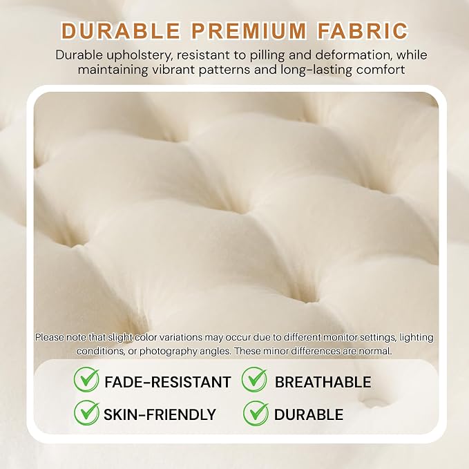 Beige 50''w With Rolled Arms