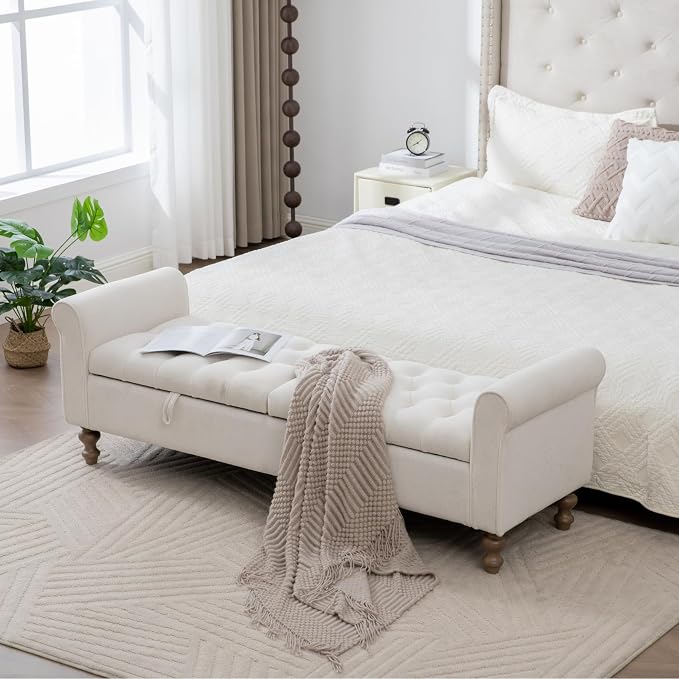 Beige Tufted 65.2''w
