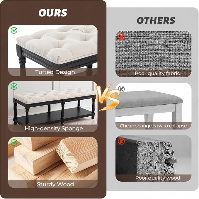 Beige- Black Wood