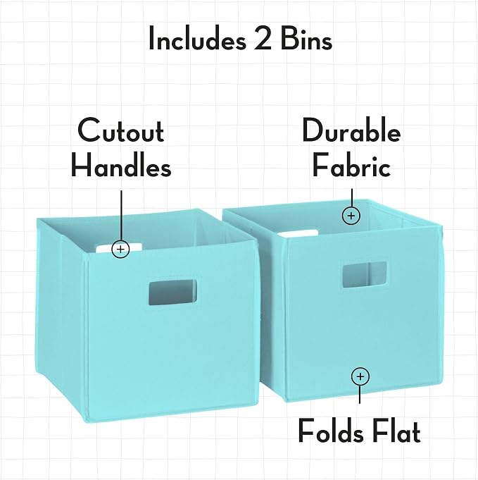 White With 2 Aqua Bins