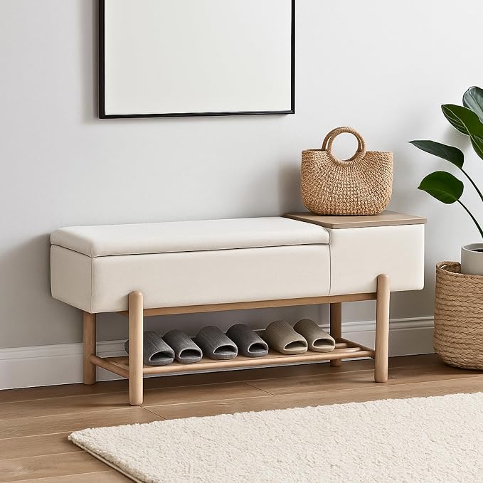 Flip-top Storage: Natural Oak