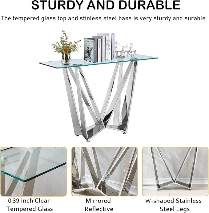 Silver Console Table