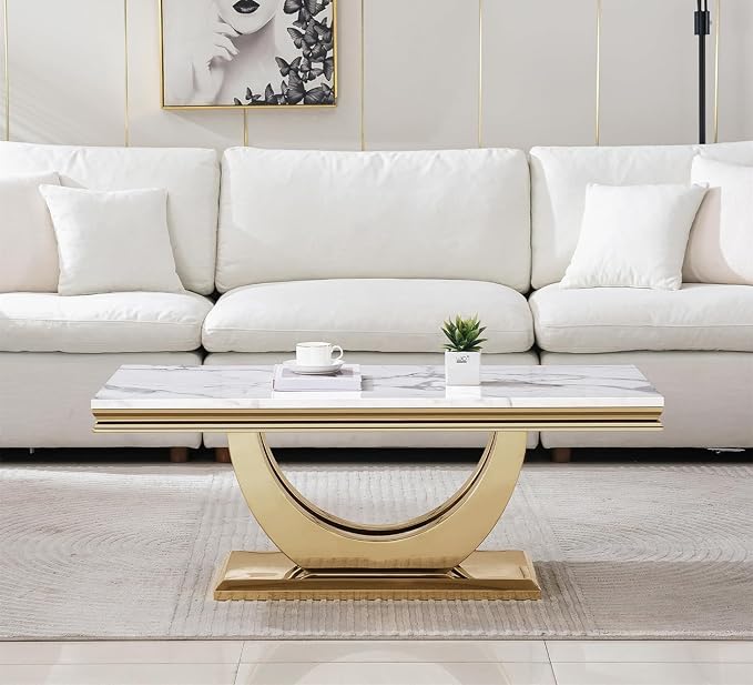 Coffee Table - White Gold