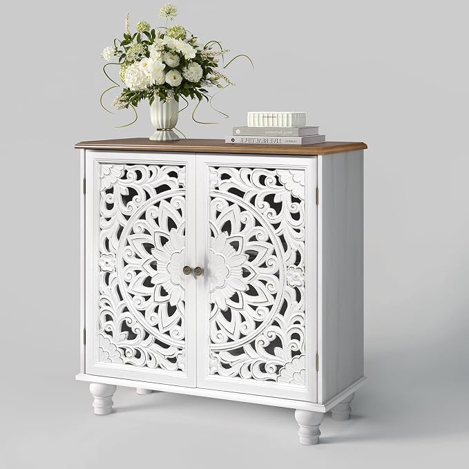 White & Walnut_2 Doors